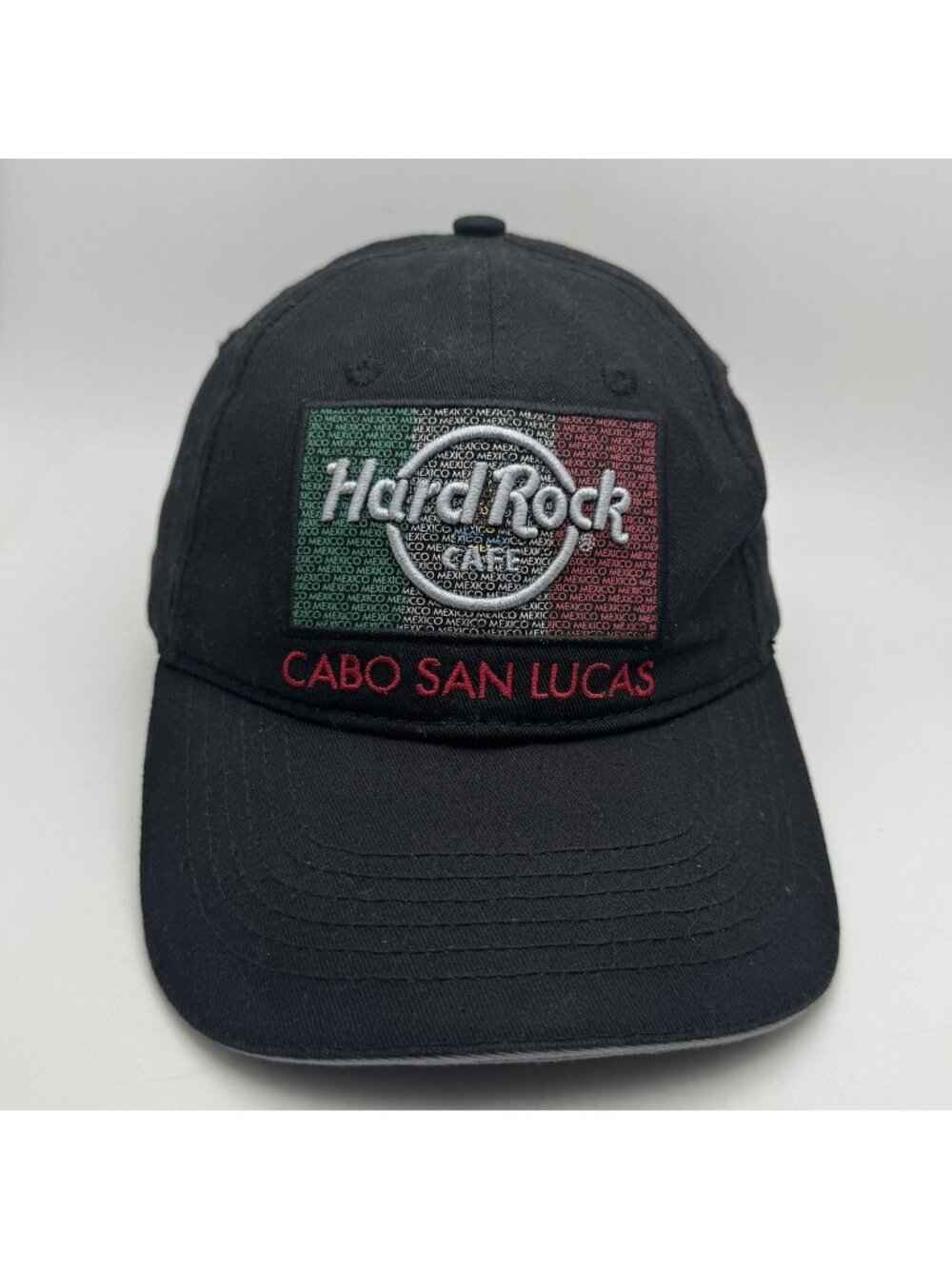 Hard Rock Cafe Cabo San Lucas Mexico Flag Baseball Cap Hat Adjustable Black
